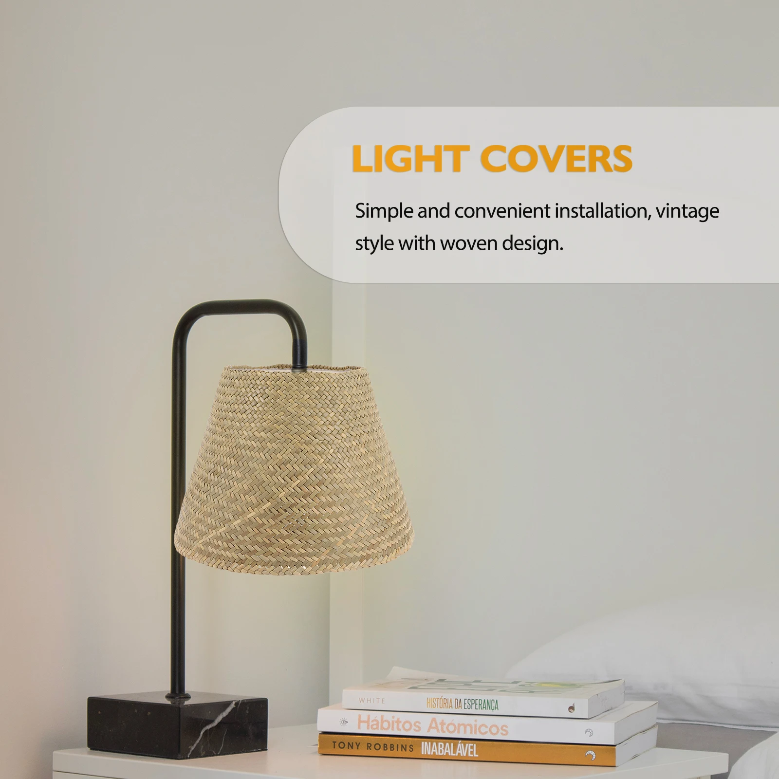 

1Pcs Creative Rattan Lamp Shade Stylish Table Light Cover Vintage Home Interior Lighting