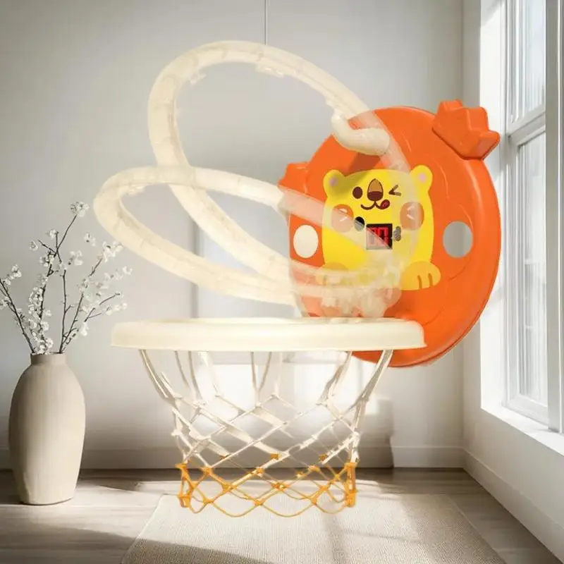Divertente giocattolo sportivo per bambini con tavola da basket con animali dei cartoni animati; Mini cerchio e palla inclusi