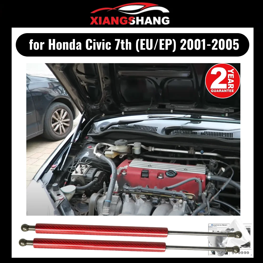 

for Honda Cvic 7th EU/EP hatchback 2001-2005 Front Hood Bonnet Modify Gas Struts Lift Support Springs Shock Damper carbon fiber