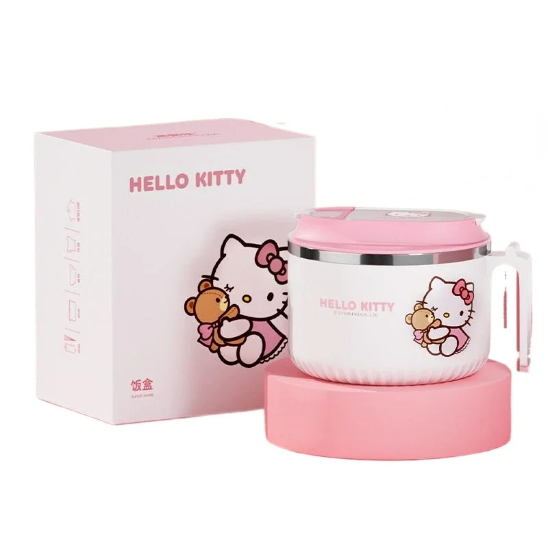 

Hello kitty My melody Cinnamoroll Sanrio Kawaii large-capacity instant noodle bowl with lid dormitory cute bento box lunch box