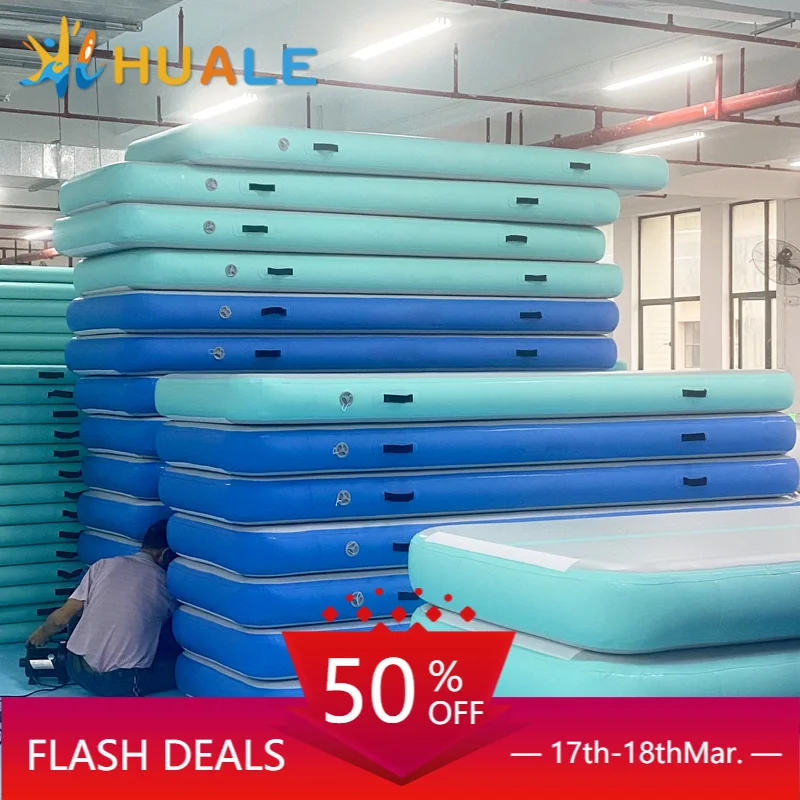Factory Custom Size 50010010cm Professional Inflatable Air Track With Non-Slip Surface For Gym Training