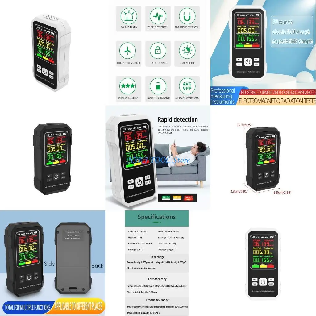 

L8RC Compact Electromagnetic Field Meter Reliable & Convenient EMF Tester for Home