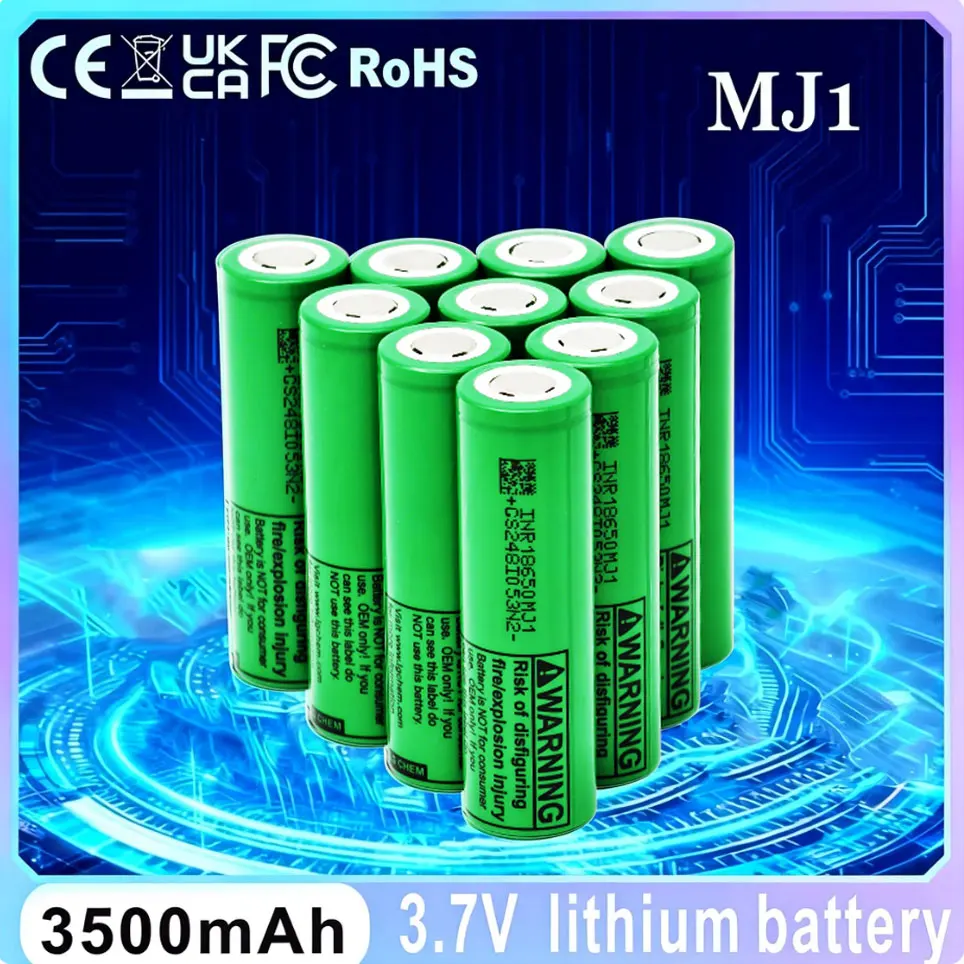 Batterie lithium 18650 3500mAh 3.7V INR18650 MJ1 haute puissance pour outils électriques, batterie rechargeable 18650