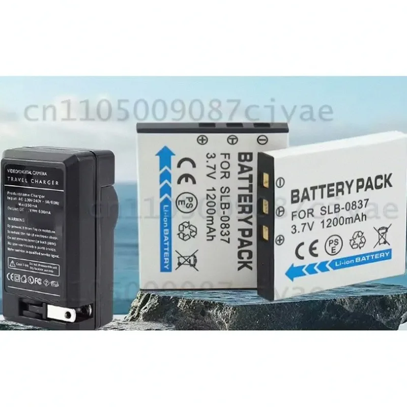 Power Supply Battery 3.7V 1200mAH SLB-0837 Battery Suitable for Samsung Camera I5 I6 L73 L50 L60 NV3 NV5 NV7