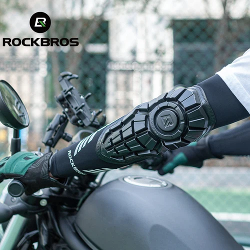 Imagen 2 del producto ROCKBROS coderas para motocicleta, seda de hielo, Protector de coderas para ciclismo de verano, protectores de carreras, protección del codo, accesorios para motocicleta