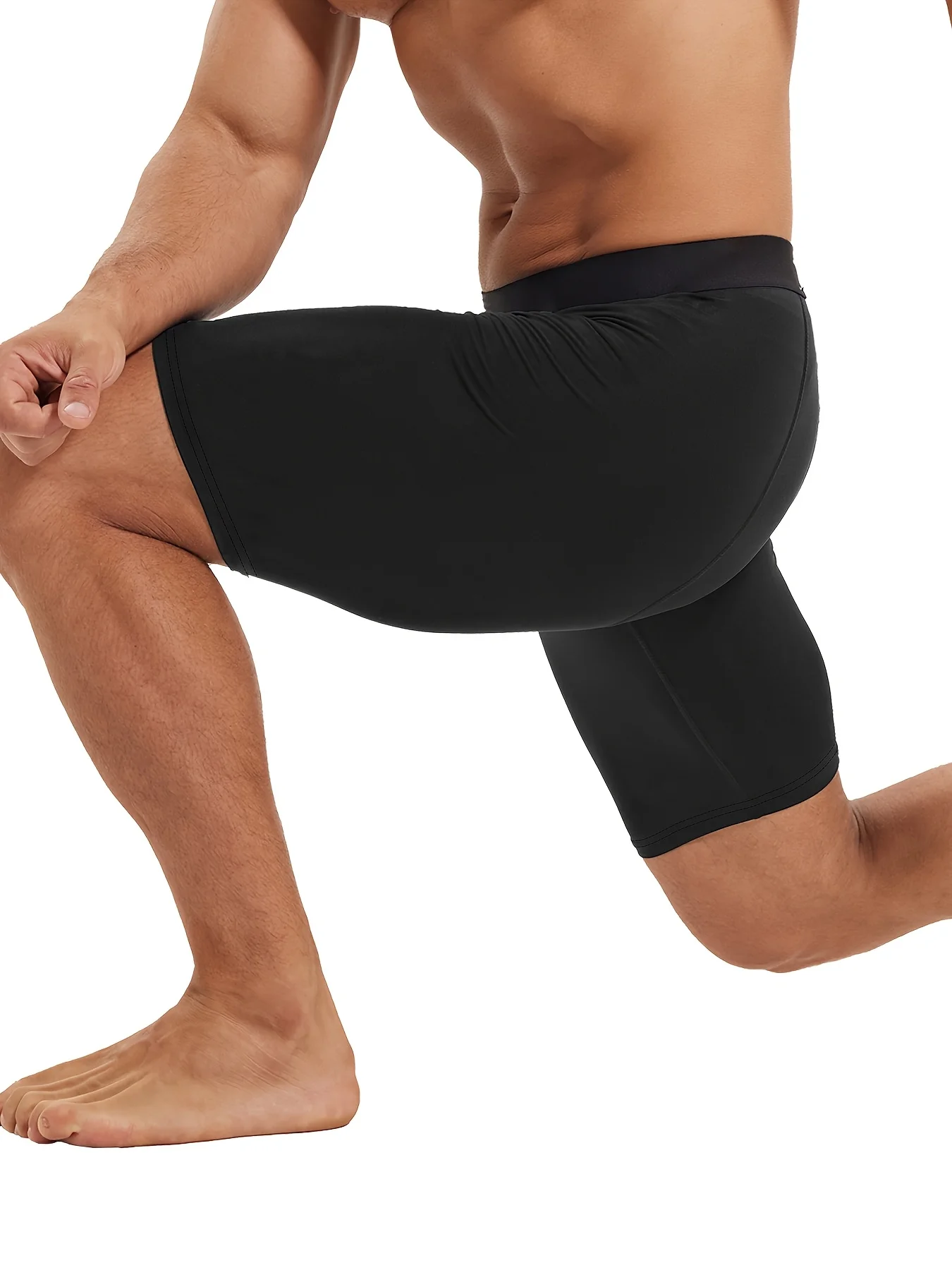 

Мужские спортивные эластичные быстросохнущие компрессионные шорты, шорты для фитнеса, езды на велосипеде и плавания, базовые спортивные шорты