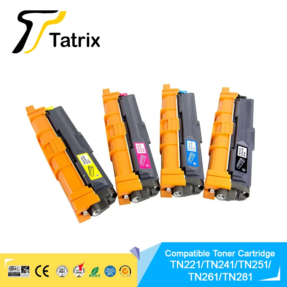 

Tatrix Compatible Laser Color Toner Cartridge TN221/241/251/261/281/291 for Brother HL-3140CW 3150CDW 3170 MFC9130CW 9140CDN