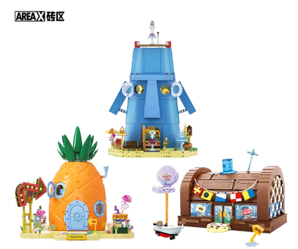 منطقة سبونجبوب بيكيني سفلي بنة سلسلة العالم 6 قطعة اللبنات صندوق أعمى لعبة سطح المكتب الديكور الاطفال المشجعين هدية #2