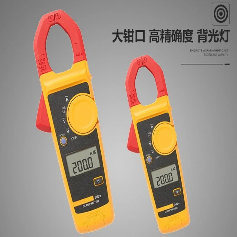 Pinza Amperimétrica Digital F317 F319 F381, Multímetro para Medir Corriente y Voltaje CA/CC