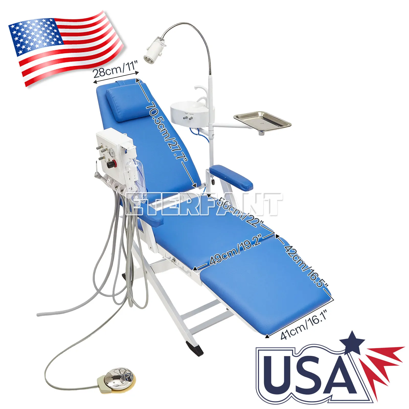 

Стоматологическое регулируемое мобильное кресло/складное кресло + воздушная турбина/настенный турбинный блок 4H с функцией слабой аспирации и воздушным компрессором