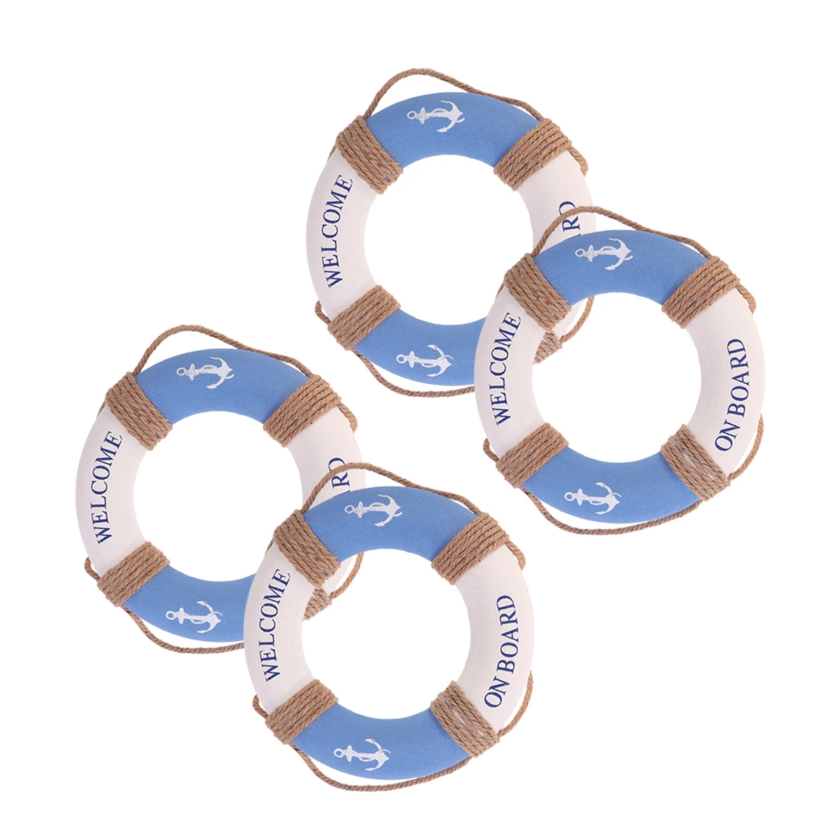 

1Pc 30Cm Mediterranean Craft Lifebuoy Decoration Durable Wall Hanging Ornament For Restaurant Cafe Bar