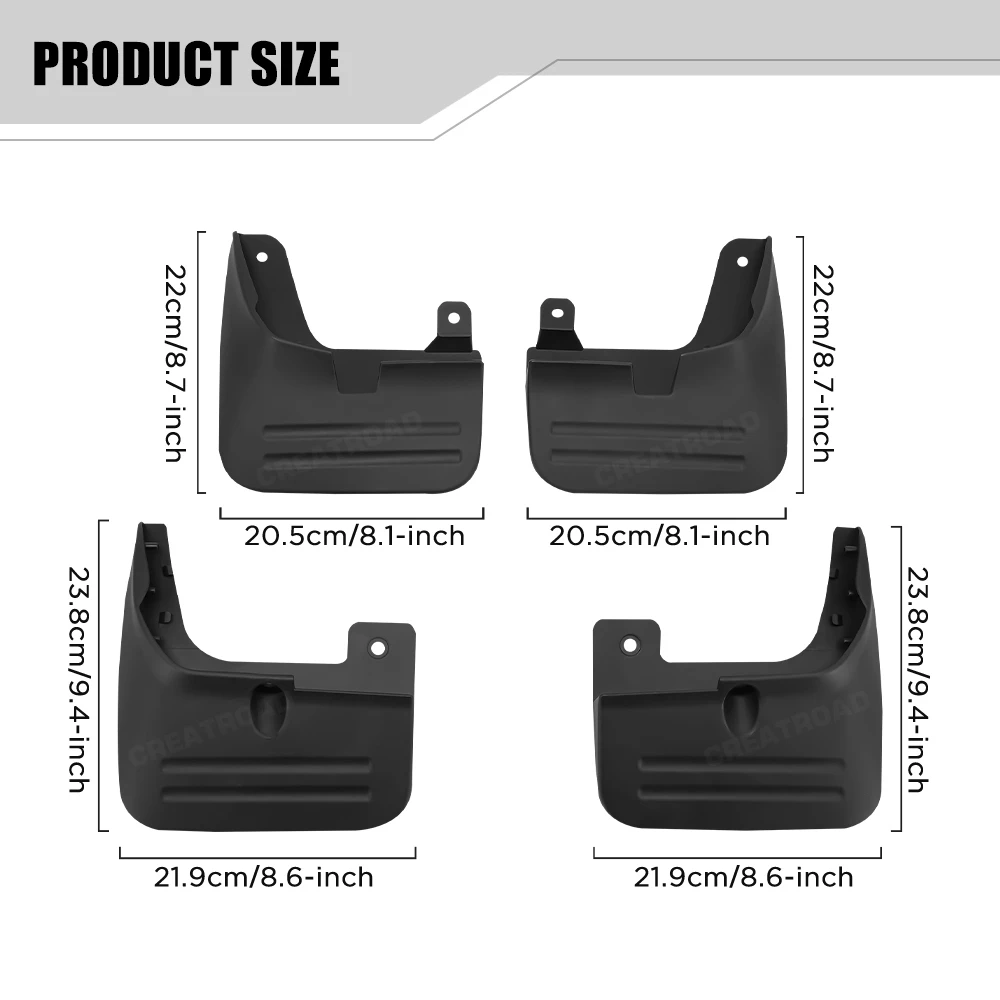 Custom Fit 4PCS Mud Flaps for Hyundai I800 H-1 Stanex 2011-2025 No Drilling Splash Guards Mudguards Car Fender Accessories