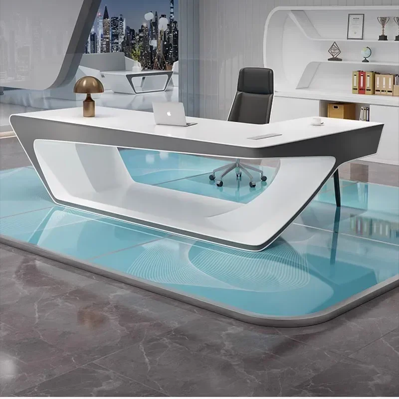 دراسة الألعاب مكتب الكمبيوتر مكتب منظم الاستقبال مكتب أبيض محطة العمل كمبيوتر محمول Escritorios De Ordenador أثاث الشمال