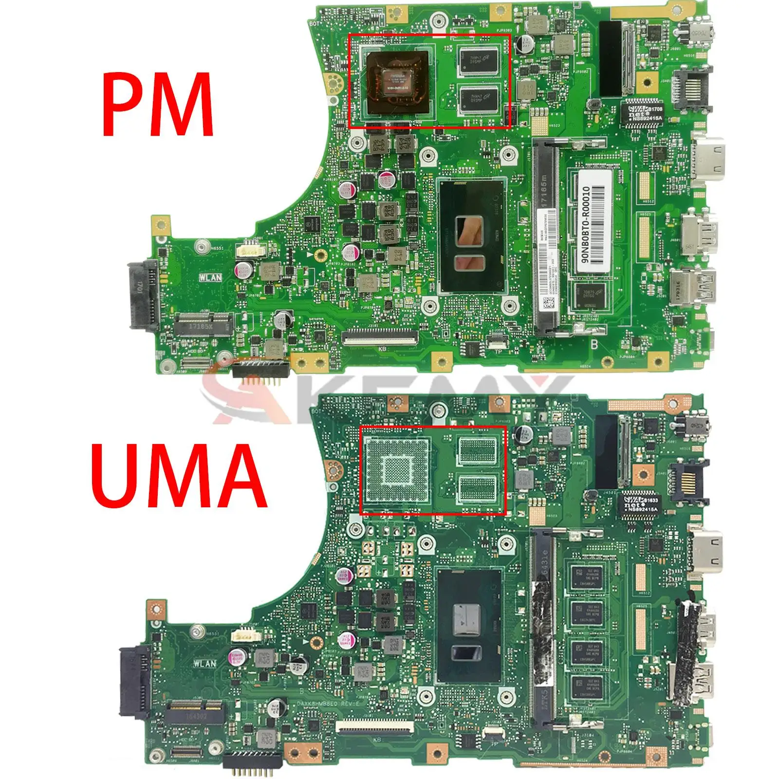 Placa base para ordenador portátil, X456UQ, X456UJ, A456U, X456UB, F456U, X456UV, X456, X456UA, X456UQK, I3, I5, I7, DDR3, DDR4, UMA, PM