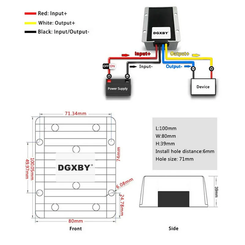 Imagem -06 - Dgxby Isolou a Fonte de Alimentação 936v a 24v 3a 5a 8a 10a Carro Step-down Conversor 12v24v à Certificação do ce do Regulador de Tensão 24v