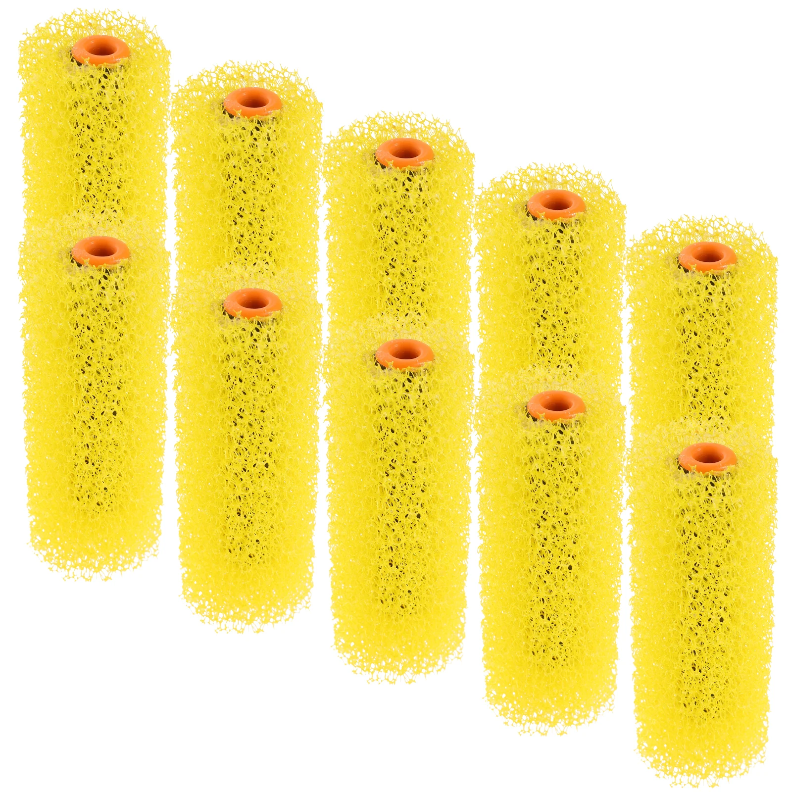 

10 Pcs Embroidery Roller Brush Drywall Texture House Paint Covers Ceiling Tools Sponge Roller Refillable Elastic Decorative