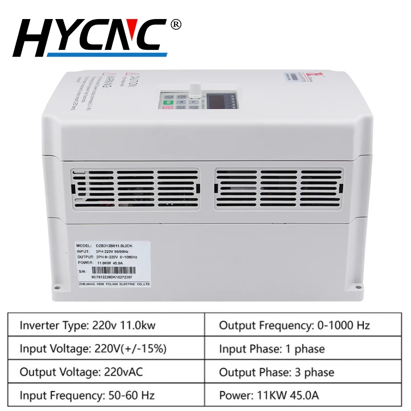 Inversor Fuling VFD 11KW 220V 380V inversor de salida trifásica controlador de velocidad del Motor para conversión de frecuencia de husillo unidad de CA