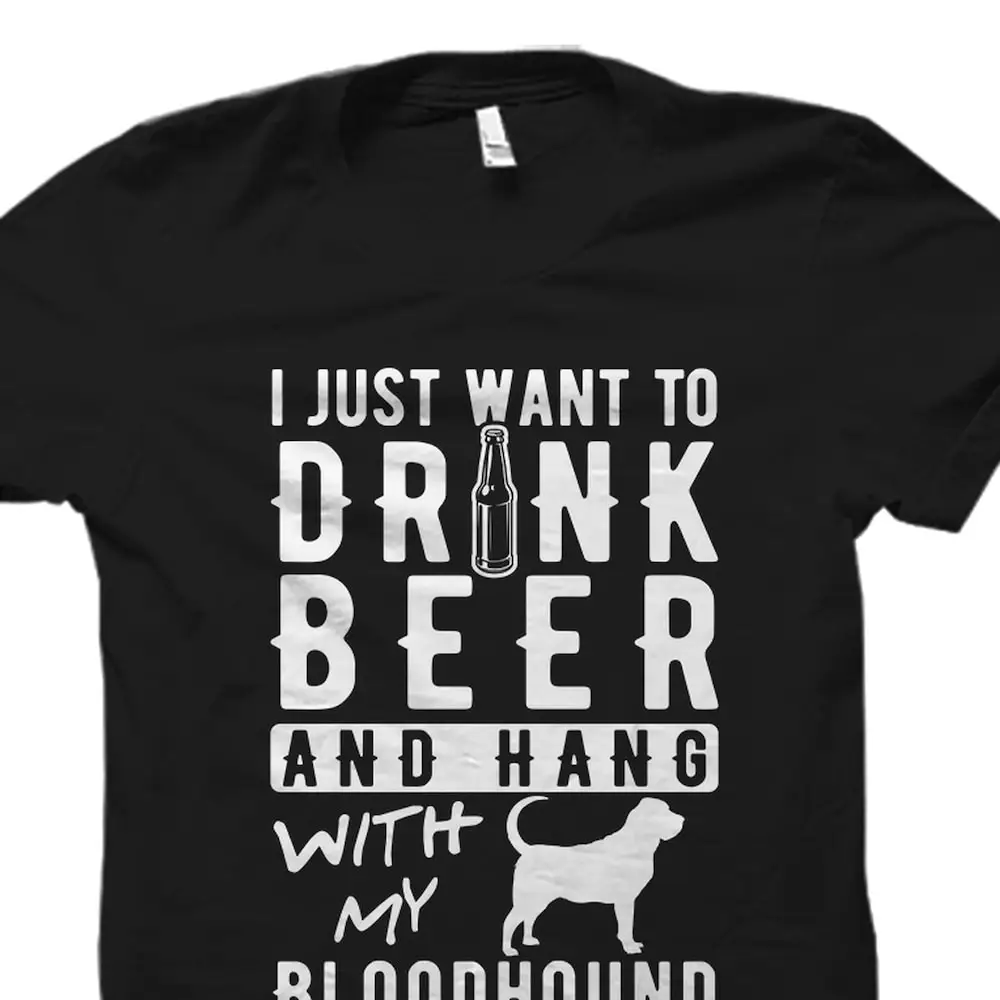 

Bloodhound T Shirt Beer Dog Lover Owner Os3568