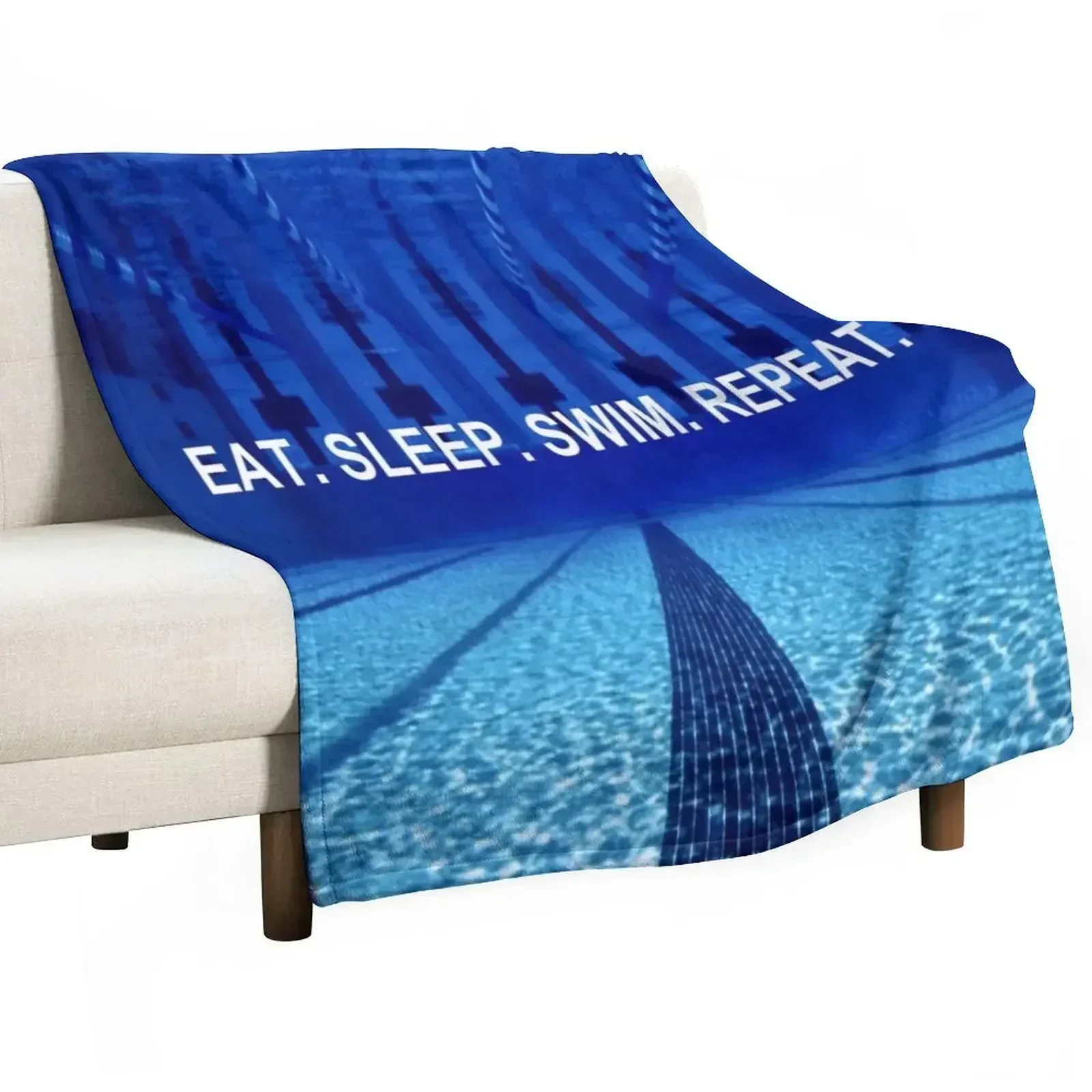 

Swimming Inspirational Quote Throw Blanket Hair Flannel Fabric Blankets