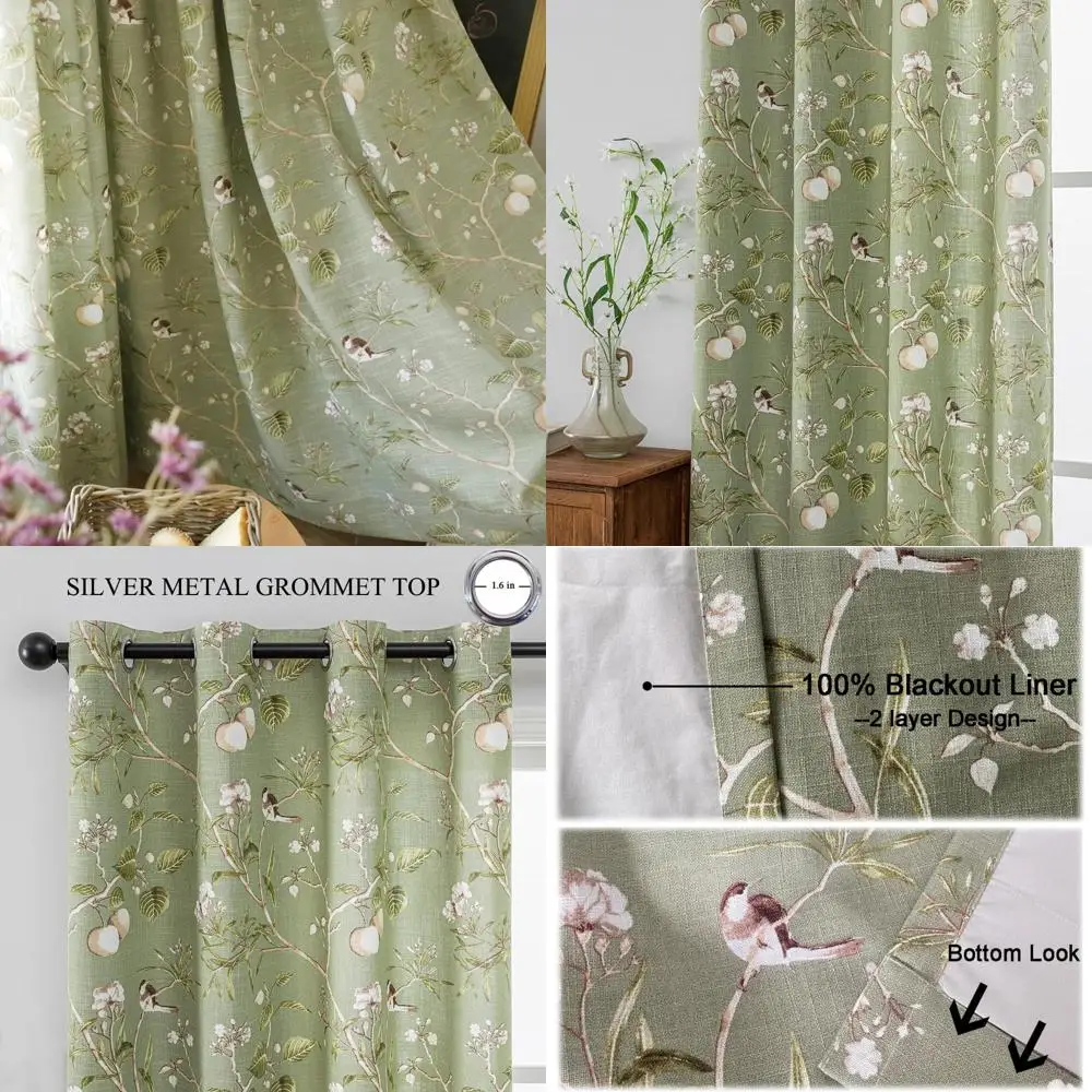 Tende oscuranti 100% spessa doppia fodera lunga 102 pollici per camere da letto, soggiorni, tende per finestre oscuranti