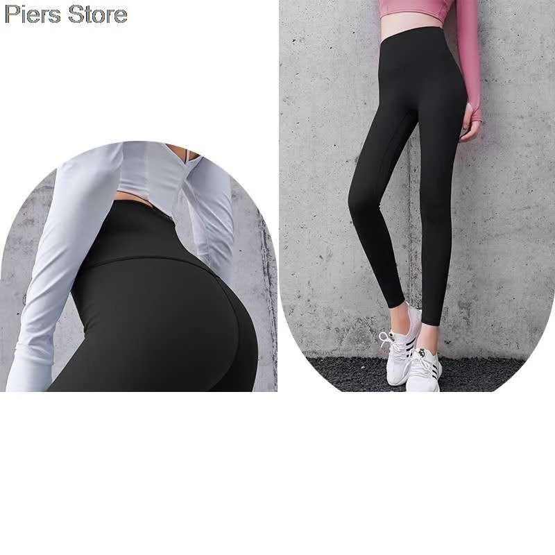 Leggings da Yoga per donna vita alta elastico di buona qualità pantaloni sportivi al limone Fitness Running Girl Gym collant da esterno con logo 2024