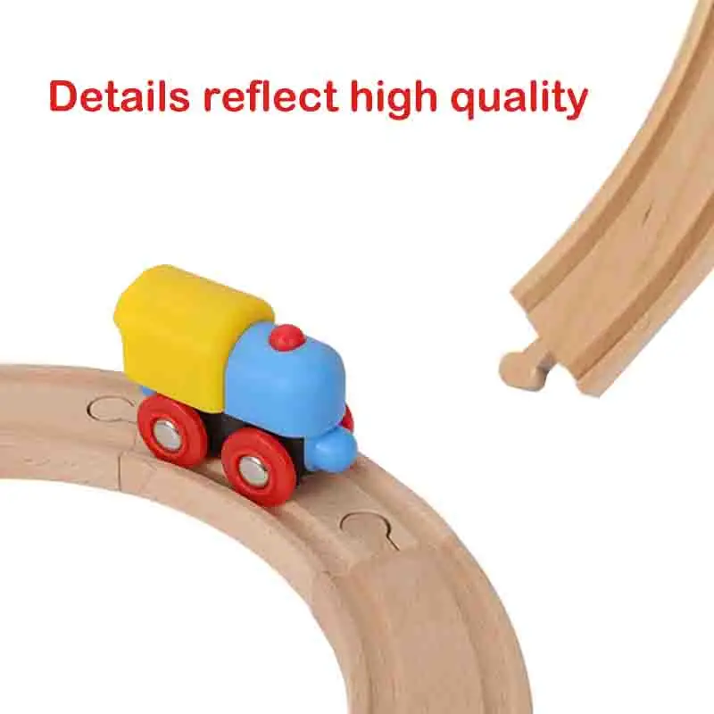

Wooden Children's Train Track Toy, Road Building Maze Transformation Puzzle Assembly, Boy Girl Baby Model Gift