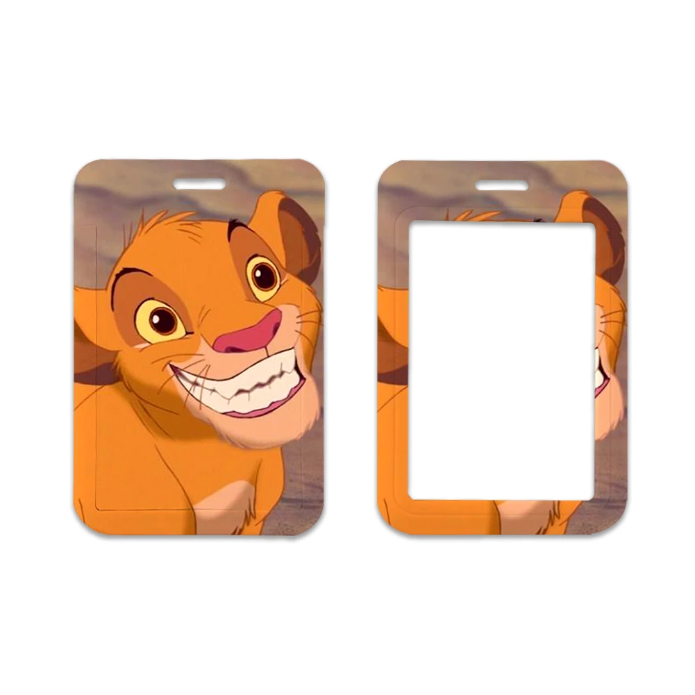 Disney Neck Strap Lanyard Anime Boys Lion King Card Cover Cartoon Badge Holder Id Card Students Hang Rope Gift