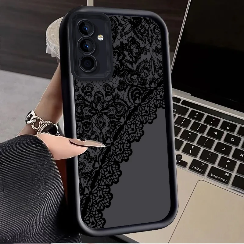 Sexy Lace Soft Case for Samsung Galaxy S25 S24 S23 FE S22 S21 Ultra Plus S20 A55 A54 A51 4G A73 5G A72 A71 4G A70 A52 A52S Cover