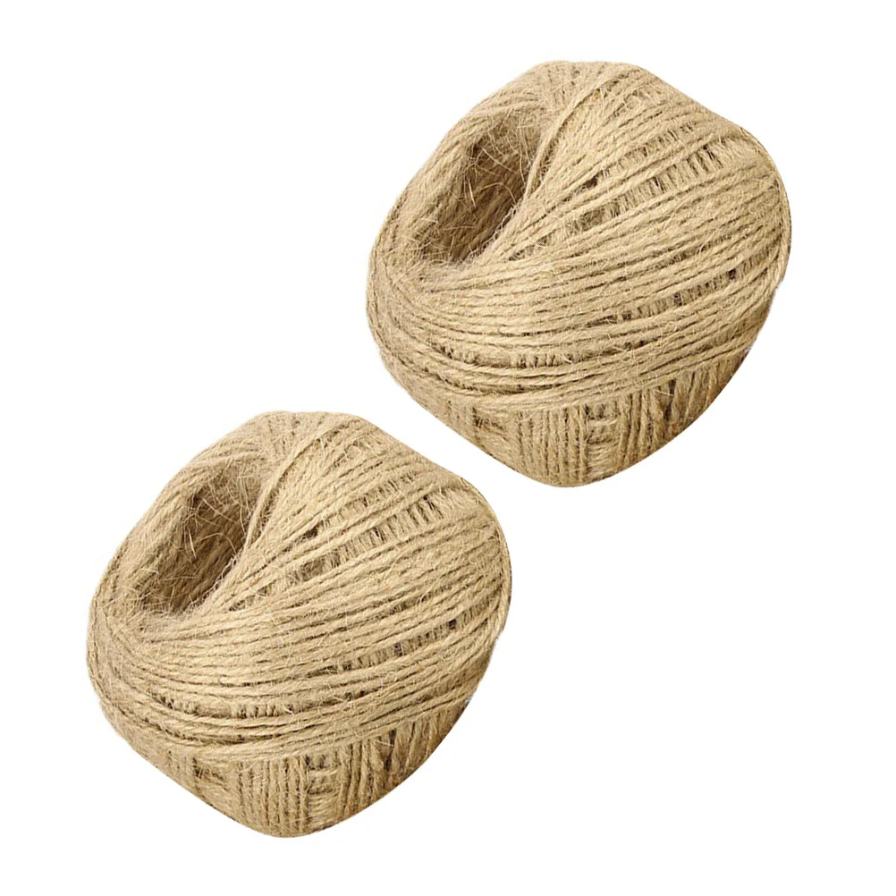 

2 Rolls DIY Jute String Braided Twine Natural Jute Thread Durable Gift Wrapping Gift Wrapping String