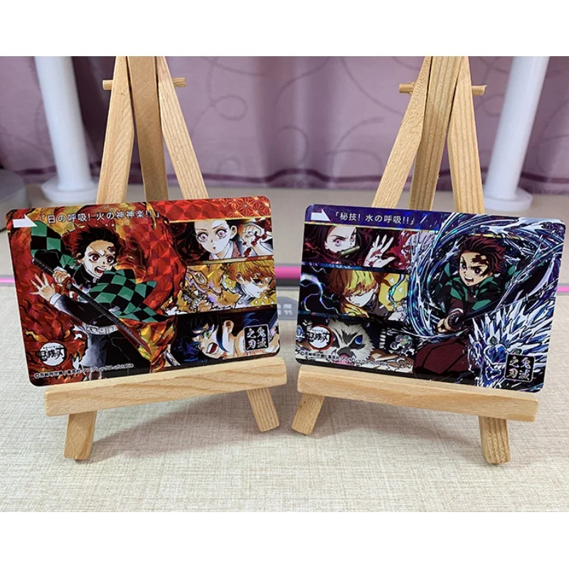 Demon Slayer Flash Card Kamado Tanjirou Nezuko Kochou Shinobu Rengoku Kyoujurou Diy Action Toy Figures Anime Game Collection