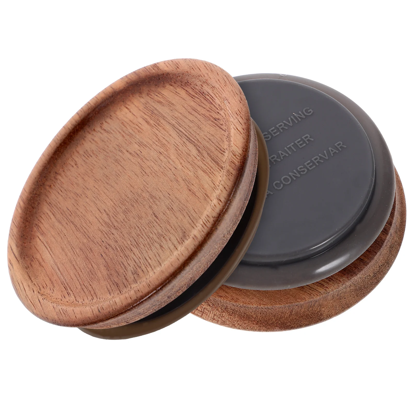 

2pcs Wooden For Mason Jars Airtight Storage Covers Reusable Jar Lids Wide Mouth Canning Lids Kitchen Jar Protectors