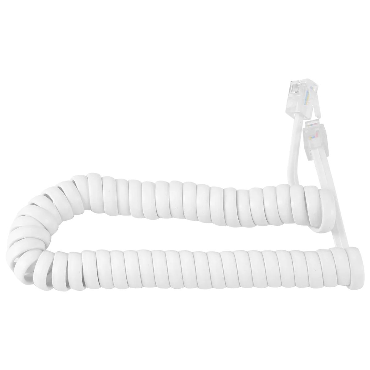 A40I 1.5M 4.9Ft أبيض قابل للتمدد RJ9 4P4C سلك كابل ملفوف للهاتف