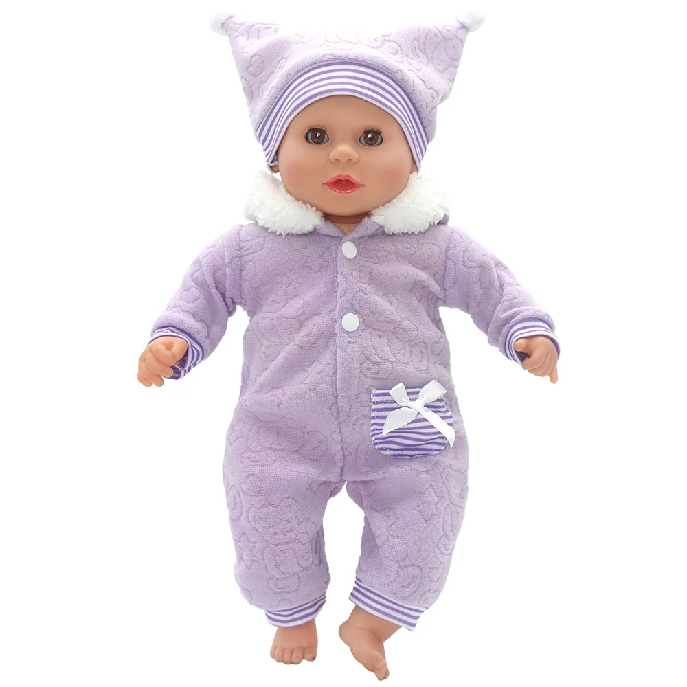 Red Hooded Baby Doll roupas, terno, calças, camisa, apto para 43cm Reborn Dolls, menino, menina, 18"