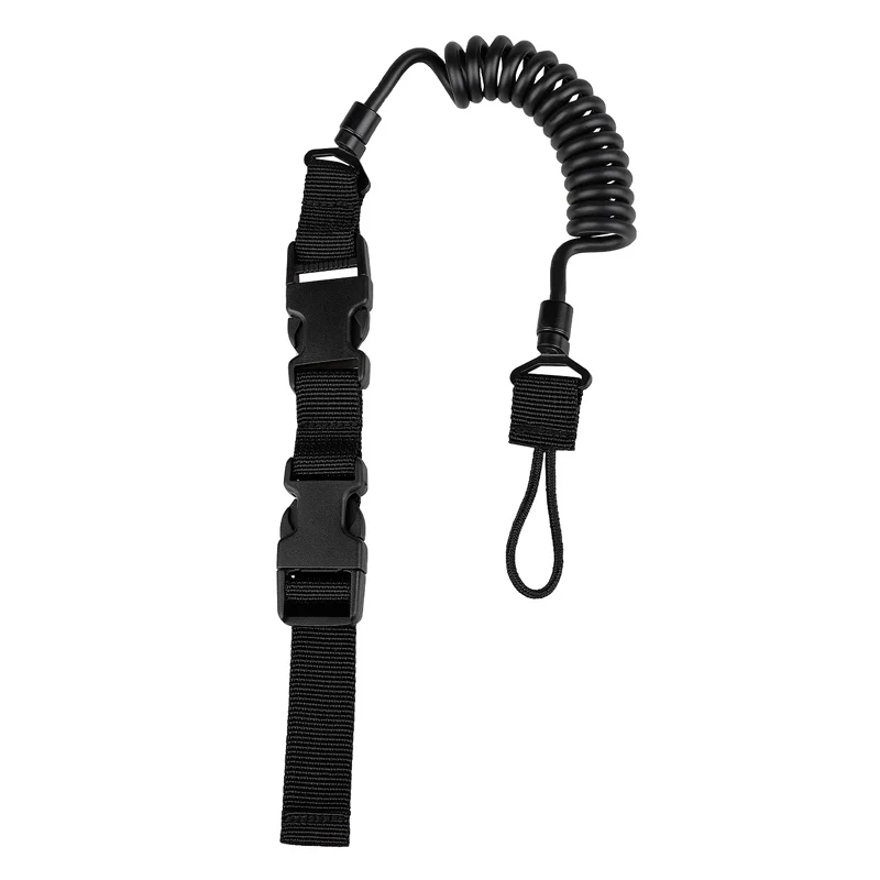 Retractable Coiled Lanyard Anti Lost Strap Gear Retention Rope Key Tool Holder Elastic Spring Cord Outdoor Accessories