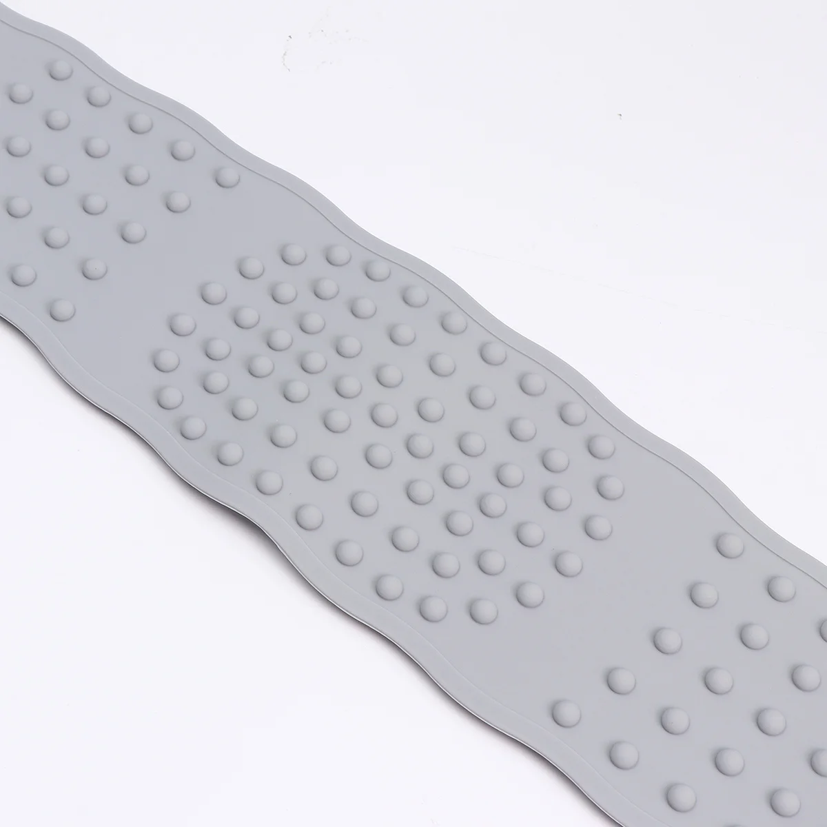 

Silicone Back Shower Towel Long Strip Exfoliating Body Scrubber Bath Towel Rubbing Mud Scrubber Tool Grey for Deep Cleaning