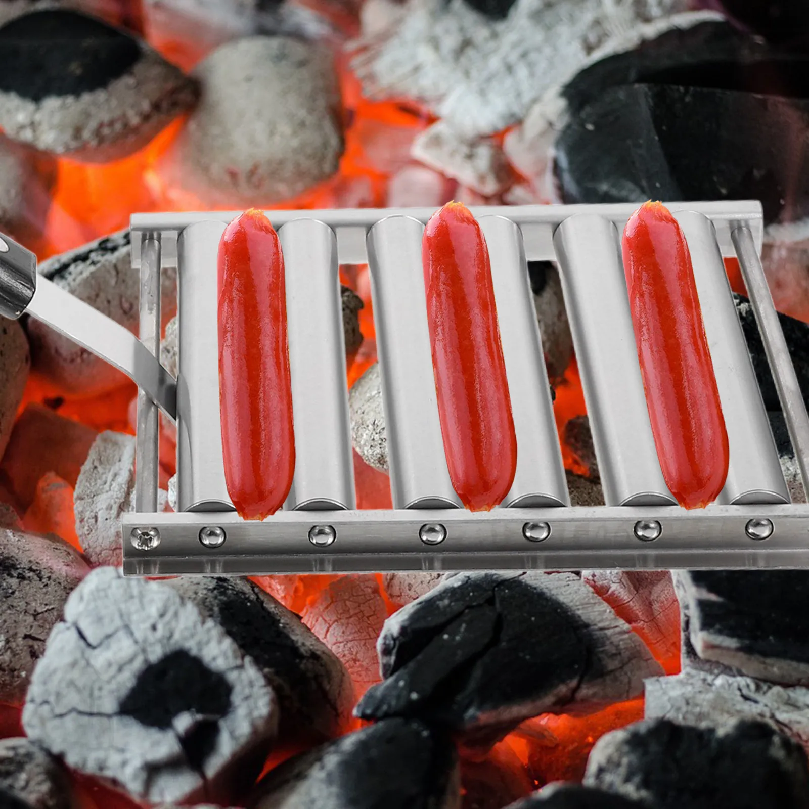1Set Rolling Barbecue Sausage  - Camping Cooking Roll 评论和价格