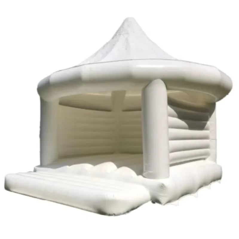 Inflatable White Wedding Bouncy House Outdoor Toys for Children Inflatable Castle for Kid Game Event Supplies Bubble Soccer Ball