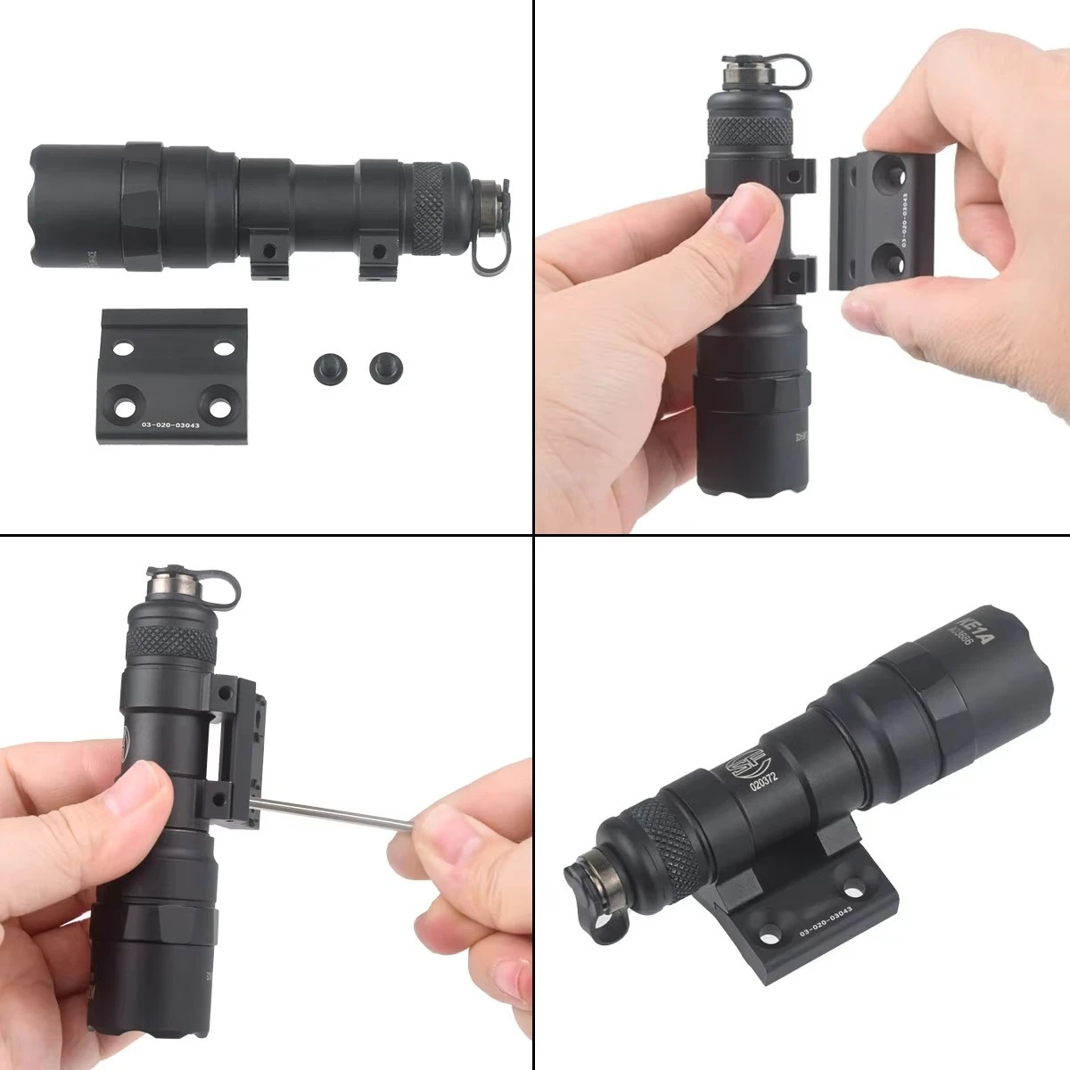 Tactical ARIS Series Surefire M300 M600 Offset Scout Mount Fit 20mm Ml-k Keymod SMR Rail Base for M600B M951 M620 Flashlight