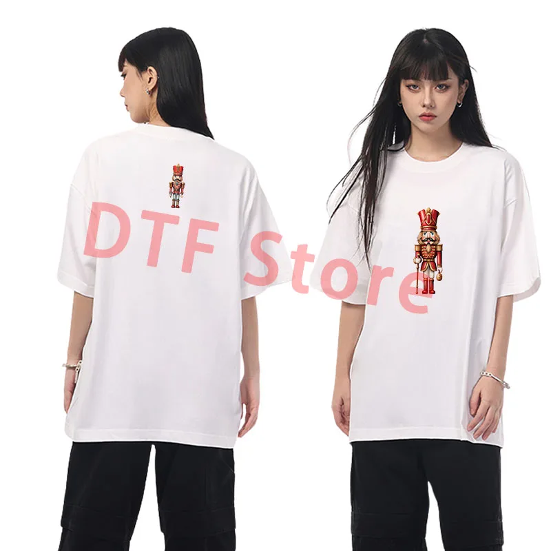 Retro Red Nutcracker Heat Transfer On Clothes Iron on transfer dtf transfers ready to press Iron on transfer Patch