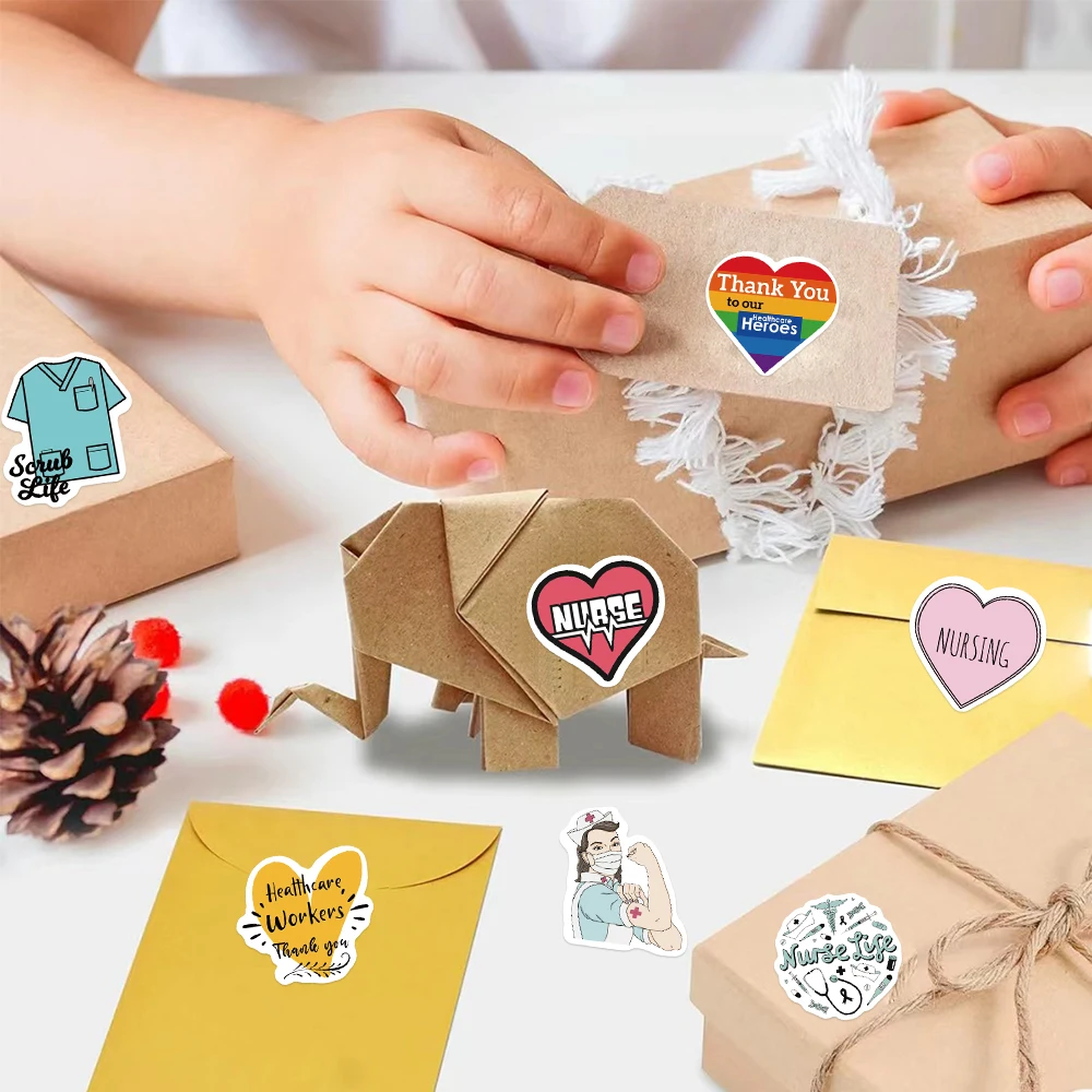 Pegatinas de dibujos animados de enfermera para niños, pegatinas de recompensa, pegatinas de animación para guardería, escuela, estudiantes, profesores, lindos juguetes clásicos, 500 piezas