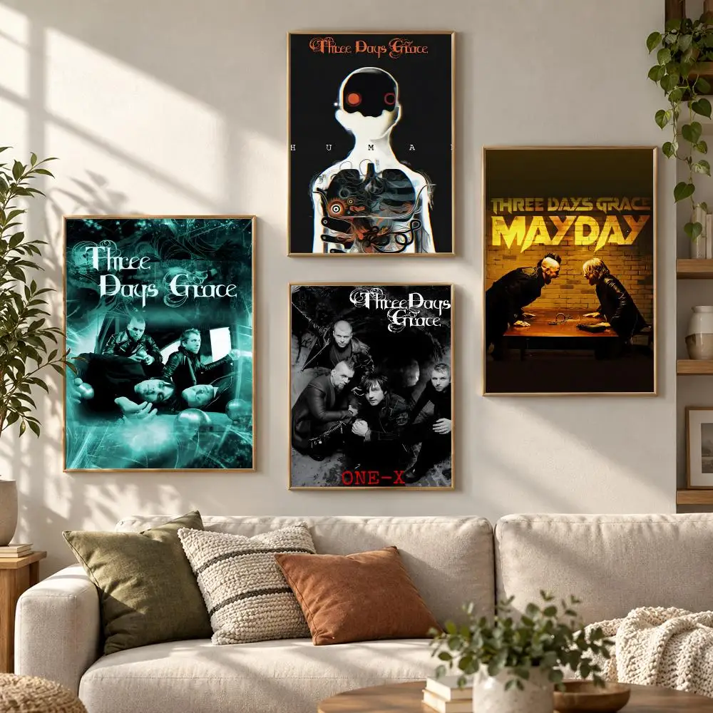 Three Days Grace Alternative Rock Band Album Series Poster Contemporary Wall Art Print for Bedroom & Living Room, Unframed