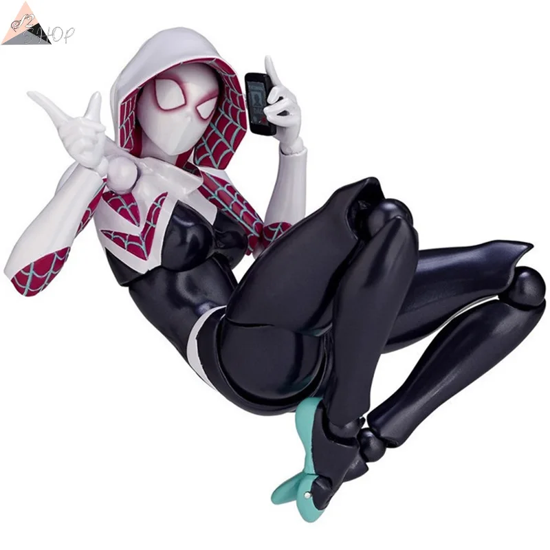 

Spider-Gwen Ghost-Spider Action Figure, Articulated Collectible with Movable Joints, Gift for Fans