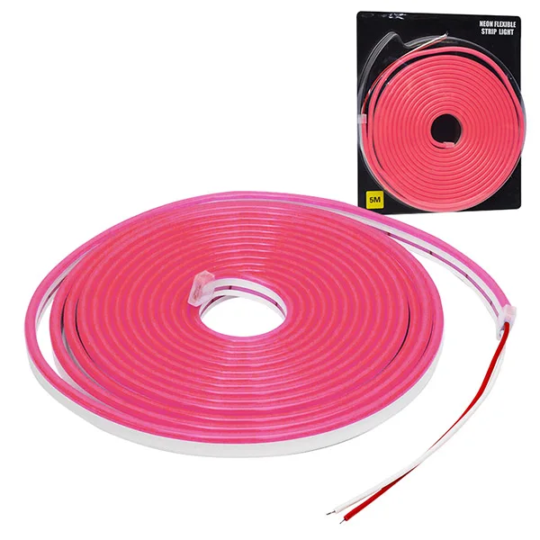 POWERMASTER NEON LED strip pink 5 meters 12 VOLT