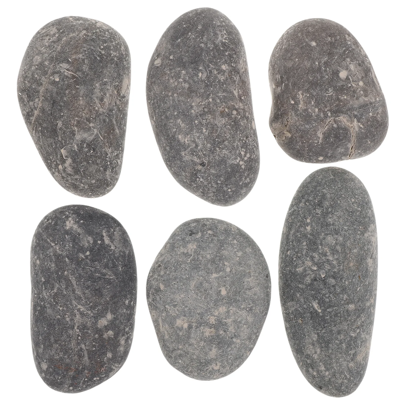 

6 Pcs Painted Stone Plain Stones Kid Small Garden Craft Rocks for Painting Base Child