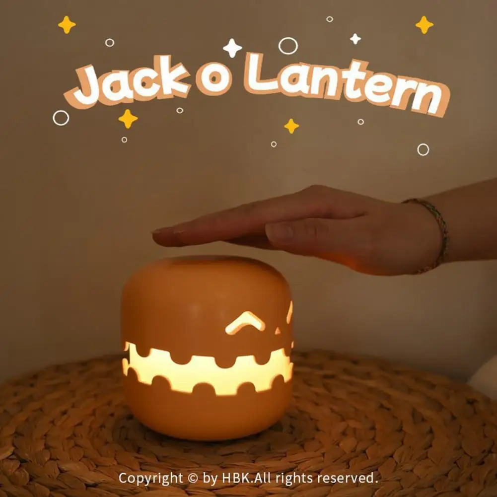 

Long-lasting Halloween Light Halloween Pumpkin Night Light Smiling Face Pumpkin Night Light with Timer Function for Halloween