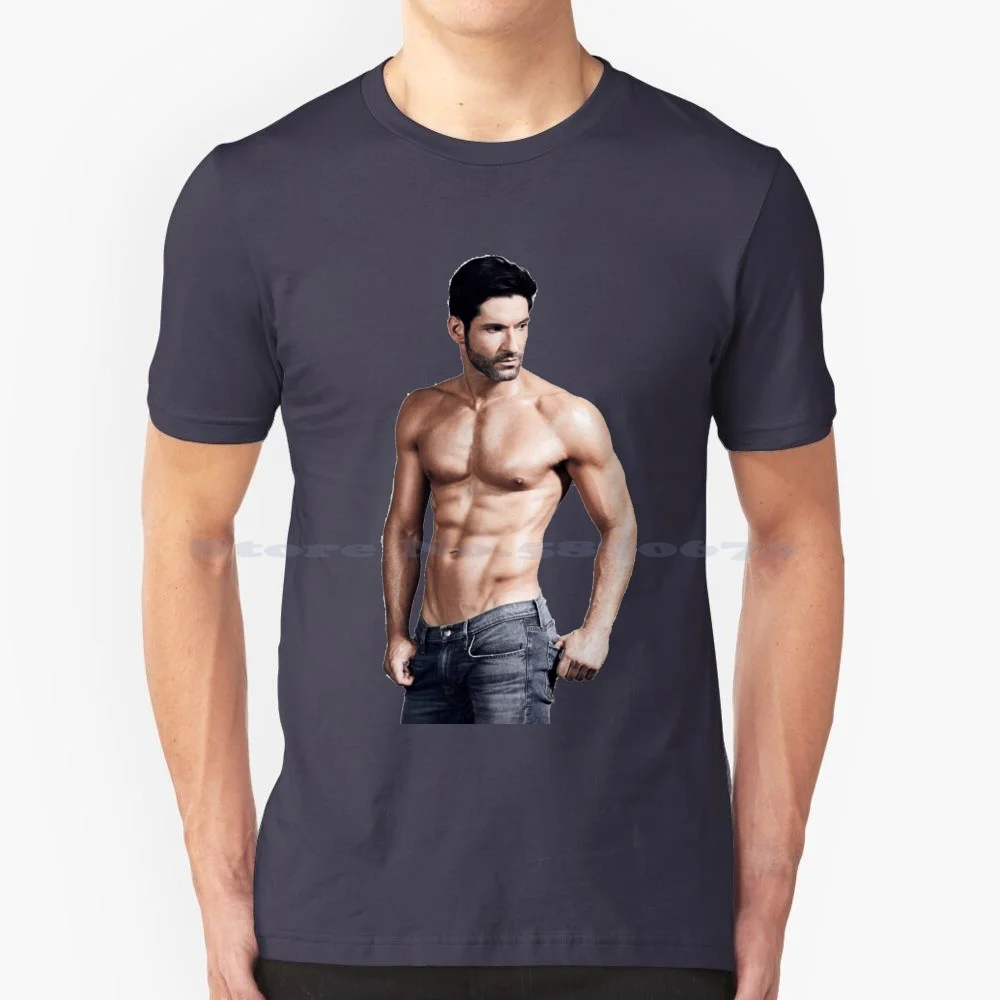 Tom Ellis T Shirt 100% Cotton Tee Tom Ellis Lucifer Morningstar Sw20 Shirtless Hot As Hell Devil Superwood20 Miranda Gary