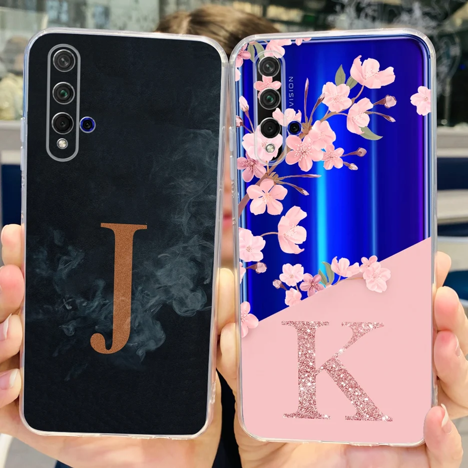 For Huawei Nova 5T Case Honor 20 YAL-L21 New Letters Cover Soft Silicone Phone Case For Huawei Nova 5T Nova5T Honor20 Back Cover