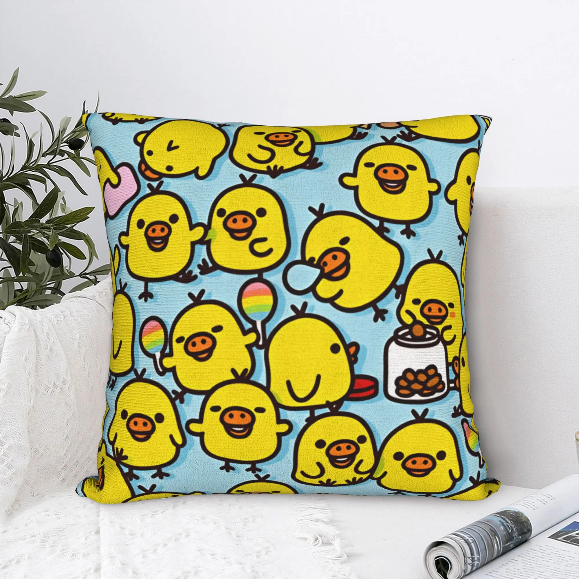 Kiiroitori Seamless Repeat Pattern Pillow Case  Comfy Pillow Cover For Chair Sofa Home Decor Novelty Pillowcases