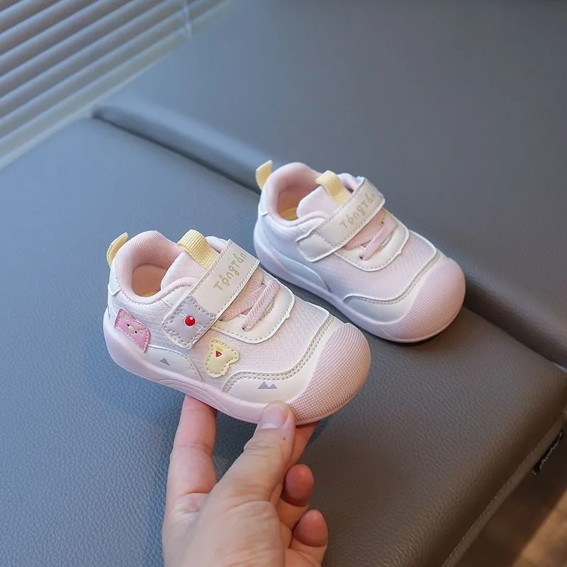 Functional Baby Walker Shoes for Boys Girls Autumn Winter Magic Stickers Soft Sole Fleece Lined Lightweight Anti Slip Shoes​