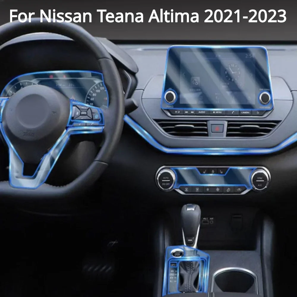 For Nissan Teana Altima 2023-2021 interior Accessories film transparent TPU PPF Gear Panel Center Console Anti-scratch Sticker